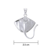 Stingrays Sterling Silver Pendant TPD051 - DiveSilver Jewelry